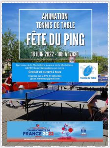 Journée "Faites du Ping" @ Gymnase de la Martellière | Saint-Sébastien-sur-Loire | Pays de la Loire | France